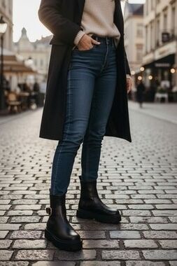 Zara Black Leather Ankle Boots Side Zip Buckle Detail EU 34 Women's NWOB